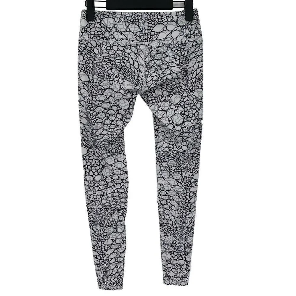 Alo Yoga Airbrushed Leggings Iguana White Performance Gym‎ Yoga Women Small